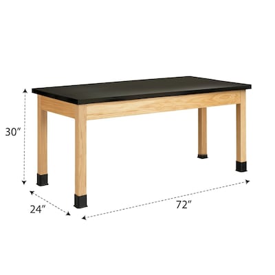 Diversified Woodcrafts School Classroom Rectangular Science Lab Table, 72 x 24, Oak (P7306K30N)