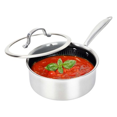 Brentwood 2.2-Qt. Saucepan With Glass Lid, Stainless Steel (B-SPH18L)