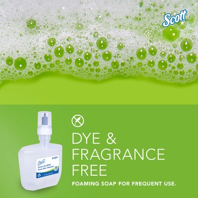 Scott Foaming Hand Soap Refill, Clear, Fragrance Free, 1.2 Liters, 2/Case (91591)