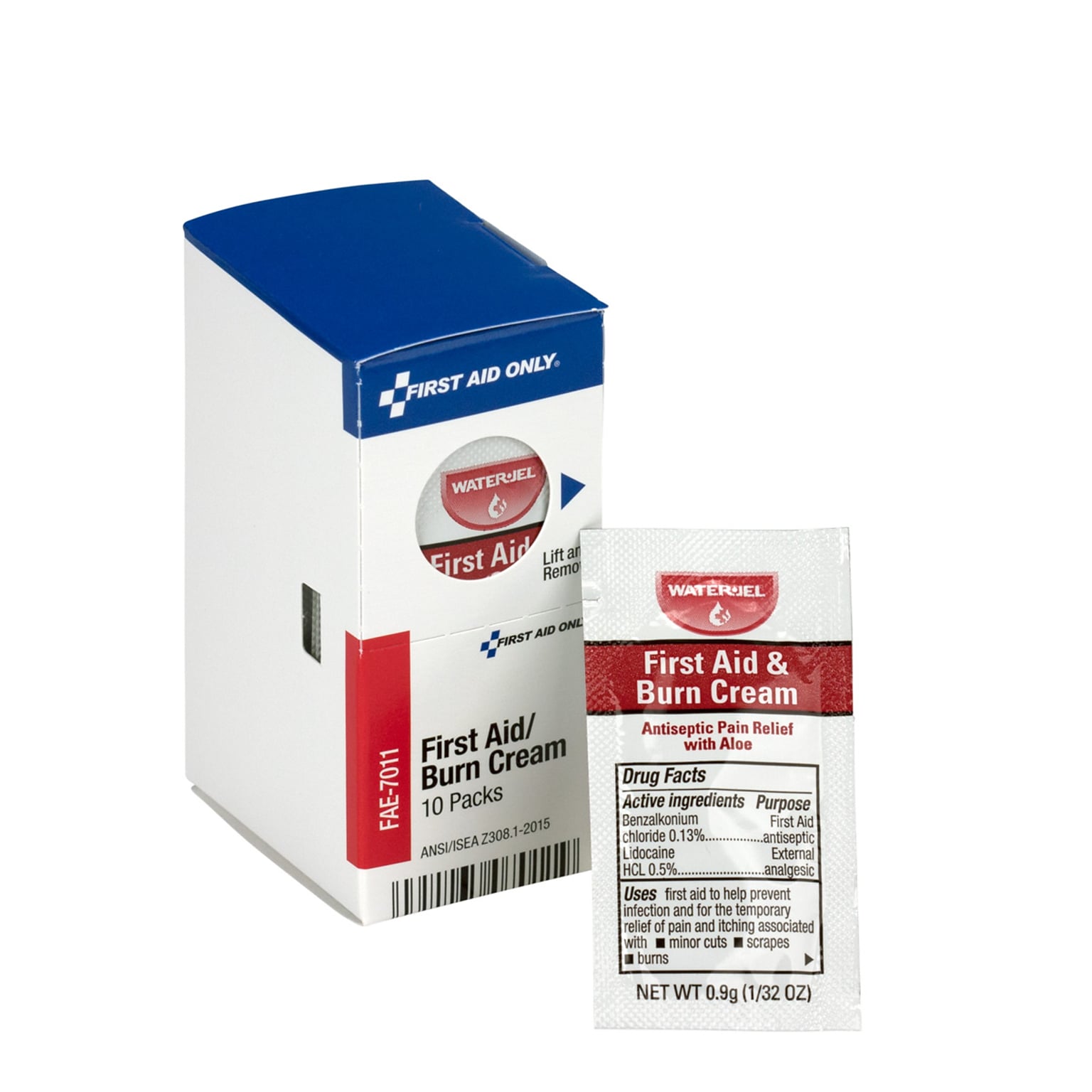 First Aid Only First Aid Burn Cream Packets, 1/32 oz., 10/Box (FAE-7011)