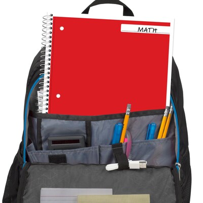 Mead Spiral 3-Subject Notebooks, 8.5" x 11", College Ruled, 120 Sheets (06710)