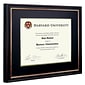 Excello Global Products 11" x 14" Composite Wood Photo/Document Frame, Black/Gold/Red (EGP-HD-0383)