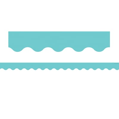 Teacher Created Resources Light Turquoise Scalloped Border Trim, 35 ft., Light Turquoise, 6 Packs/Bundle (TCR8736-6)