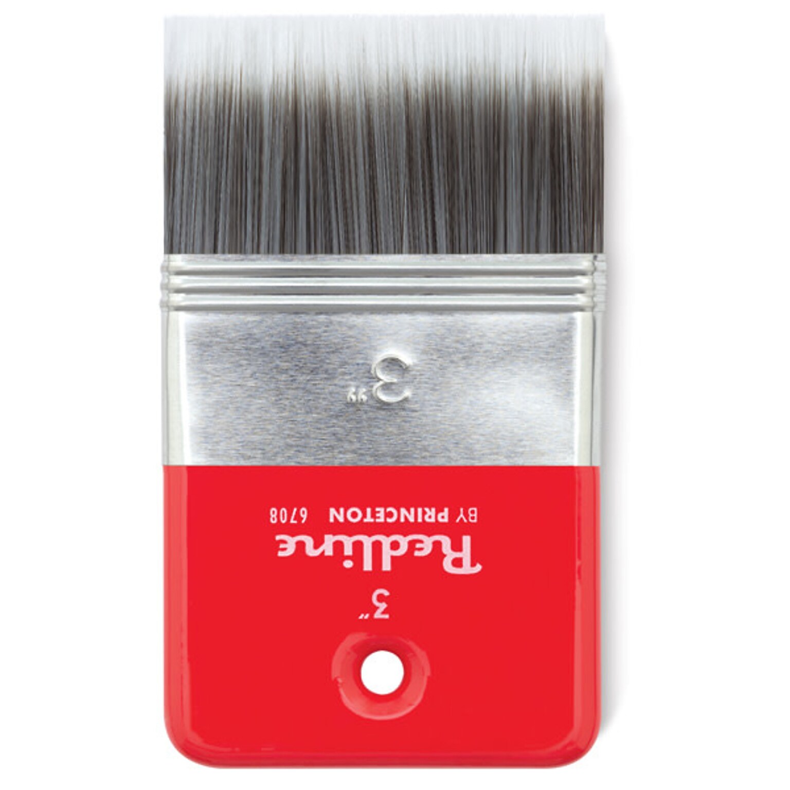 Princeton Redline Mixed Media Synthetic Flat Brush, Red (PBXPM6708)