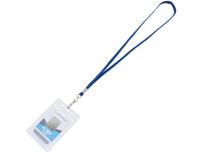 Advantus Deluxe Lanyard with J-Hook, Blue, 100/Box (97129)