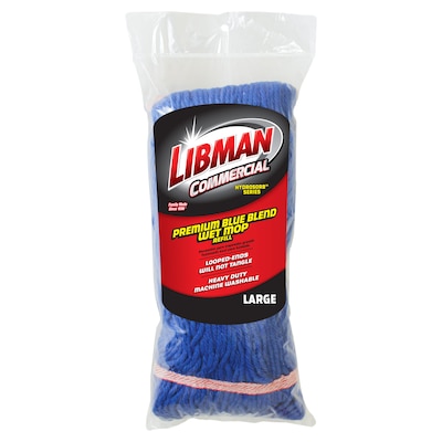 Libman String Mop Head, #24, Blue 6/Carton (0968006)