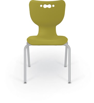 MooreCo 18" Hierarchy Student Chair with 4 Legs, Bee/Platinum Base (703673562690)