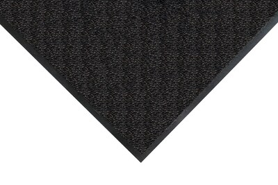 M + A Matting Classic MicroLuxx Commercial Wiper Entrance Floor Mat, Smooth, 4 x 6, Brown/Black (12014846150)