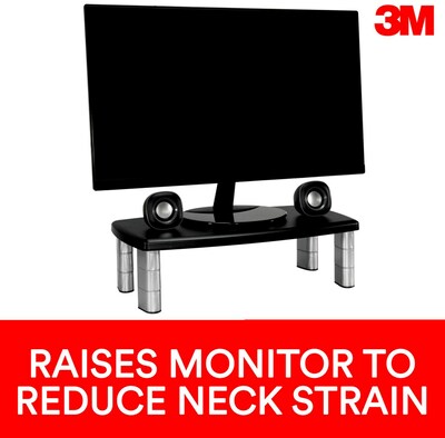 3M Adjustable Monitor Stand, Holds up to 40 lbs. Height Adjustable From 1 in. to 5 7/8 in. (MS90B)