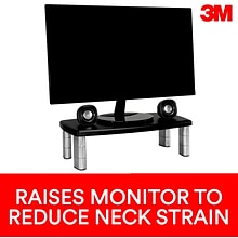 3M Adjustable Monitor Stand, Holds up to 40 lbs. Height Adjustable From 1 in. to 5 7/8 in. (MS90B)