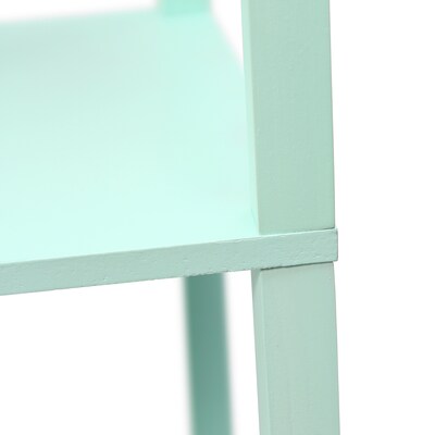 Simple Designs Etagere Organizer 62.5" Floor Lamp with Rectangular Shade, Aqua (LF1014-AQU-CCLB)
