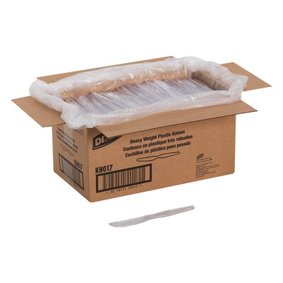 Dixie Plastic Knife, Heavy-Weight, Clear, 1000/Carton (KH017)