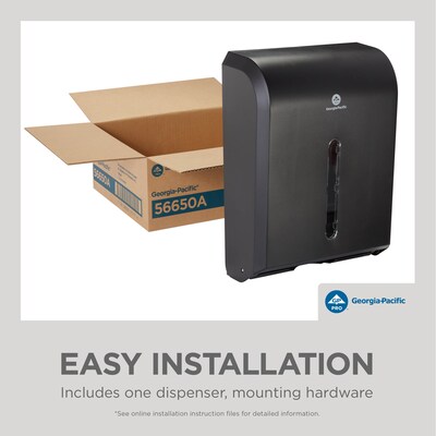 Georgia-Pacific Combi-Fold Vista Folded Paper Towel Dispenser, Black (56650A)