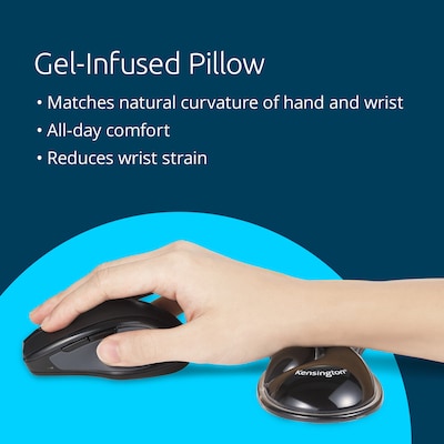 Kensington Slim Duo Gel Mouse/Trackball Wrist Rest, Black/Gray (K62438NA)