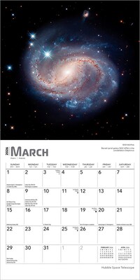 2026 BrownTrout Hubble Space Telescope 7" x 7" Monthly Wall Calendar (9798330703777)