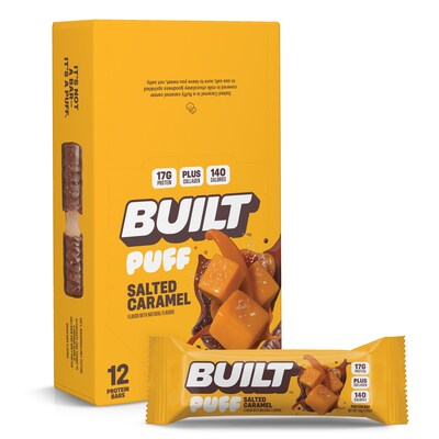 Built Puff Salted Caramel Protein Bar, 1.41 oz., 12 Bars/Box (BUI30578)