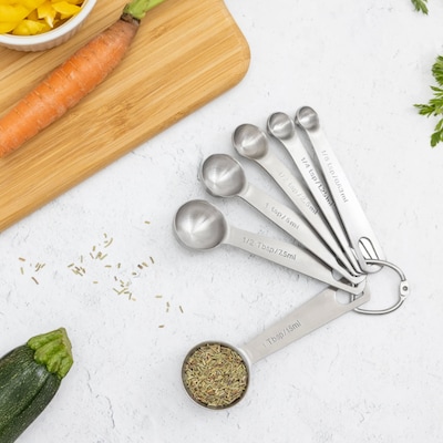 Better Houseware Measuring Spoons, Stainless Steel, 6 Piece (83105)