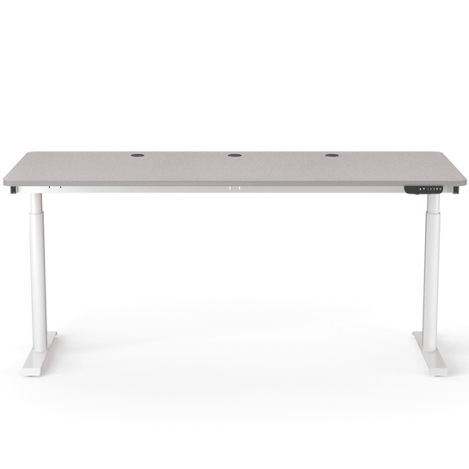VersaDesk PowerLift 72W Electric Rectangular Adjustable Standing Desk, Grey/White (PLSDR7230-WG-APP )