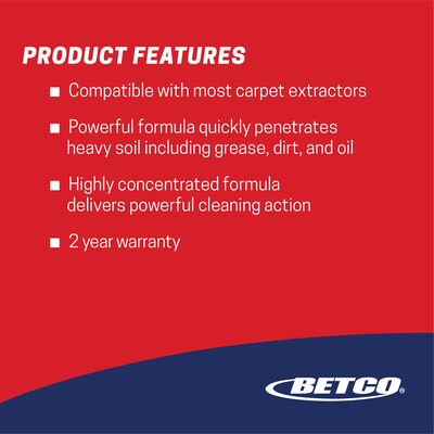 Betco FiberPRO Es-Steam Carpet Cleaner, Country Fresh, 1 gal., 4/Carton (BET4020400)