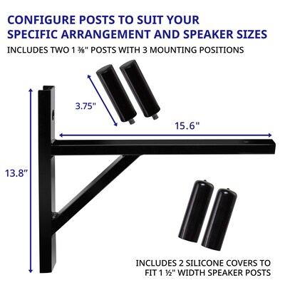 LyxPro Wall Mount Speaker Bracket, 2/Set (LYXWSB15B)