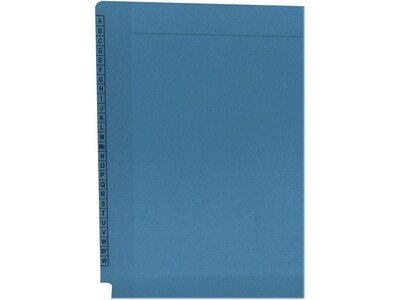 Medical Arts Press Kardex Match Reinforced End Tab File Folder, Straight Cut, Letter-Size, Blue, 100/Box (F1170-BLU)