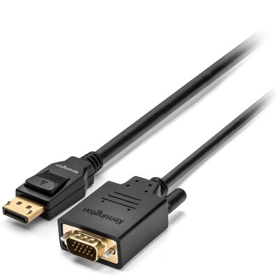 Kensington 6 ft. DisplayPort to VGA Video Cable, Male to Male, Black (K33024WW)