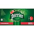Perrier Carbonated Mineral Water, Strawberry, 330 ml, 8/Pack (12316295)