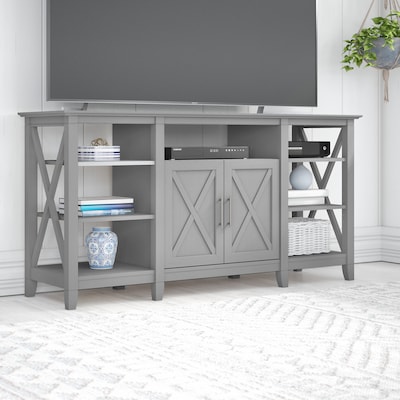 Bush Furniture Key West Console TV Stand, Screens up to 65, Cape Cod Gray (KWV160CG-03)