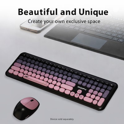 SaharaCase Wireless Keyboard and Mouse Combo, Sakura Pink & Lavender (KB14)