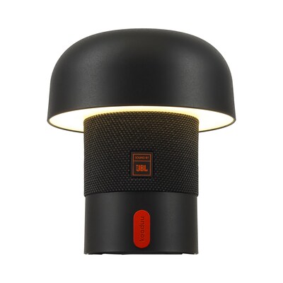Kooduu Sensa Play Mini 6.25" LED Speaker Lamp with USB Port, Black (1206-01)