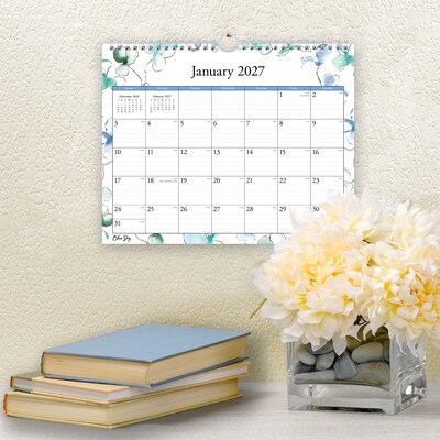 2027 Blue Sky Lindley 11" x 8.75" Monthly Wall Calendar, Blue/White (101593-27)
