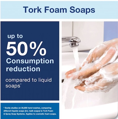 Tork Extra Mild Foaming Hand Soap, 1Liter, 6/Carton (TRK401811)