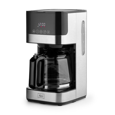 Melitta Aroma Tocco 10-Cup Automatic Drip Coffee Maker, Black/Stainless Steel (MCM009PULBK0)