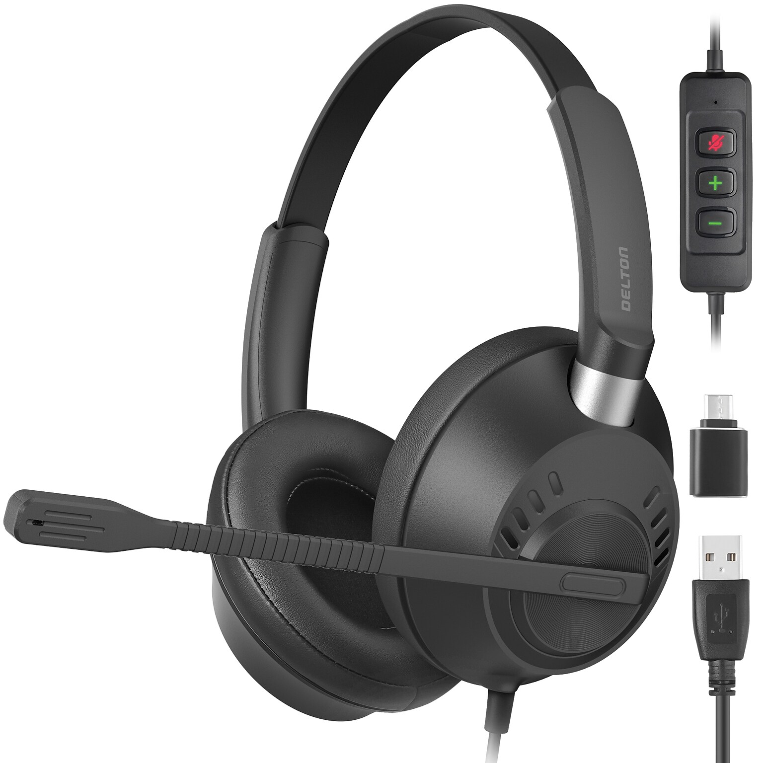 Delton 42Y Noise-Canceling Stereo Over-the-Ear Headset, USB Type-A (DWH42YAC)