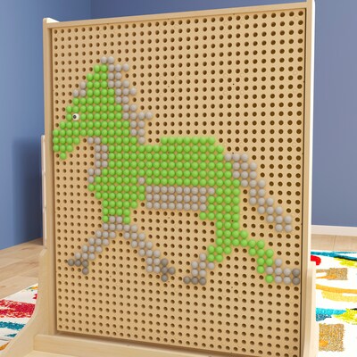 Flash Furniture Bright Beginnings Pegs for Modular STEAM Walls, 512/Pack (MK-ME14450-GG)