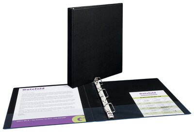 Avery 1" 3-Ring Non-View Binders, Slant Ring, Black (27250)