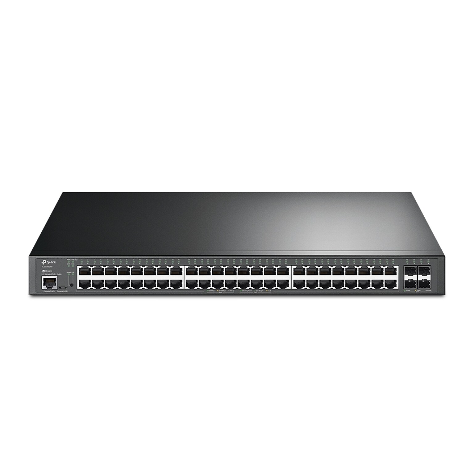 TP-Link JetStream 48-Port Gigabit PoE Managed Switch, 10 Gbps, Black (SG3452XP)