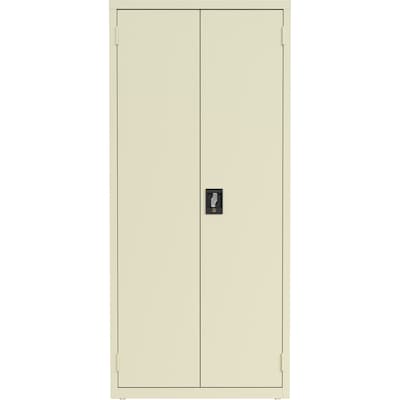 Lorell Fortress Steel Storage Cabinet with 4-Shelves, Putty (LLR69830PTY)
