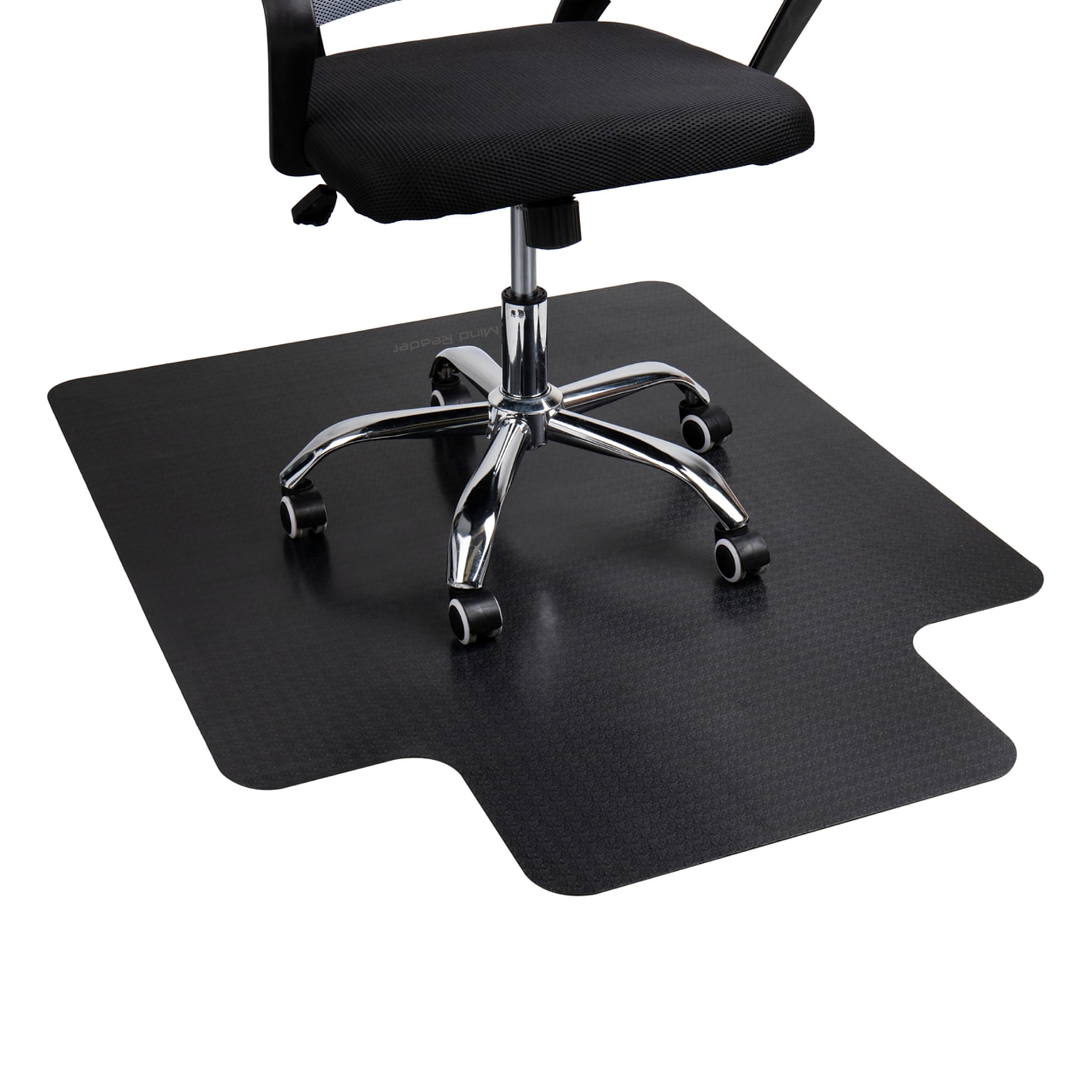 Mind Reader Hard Floor Chair Mat with Lip, 36 x 48, Black (OFFCMAT-BLK)