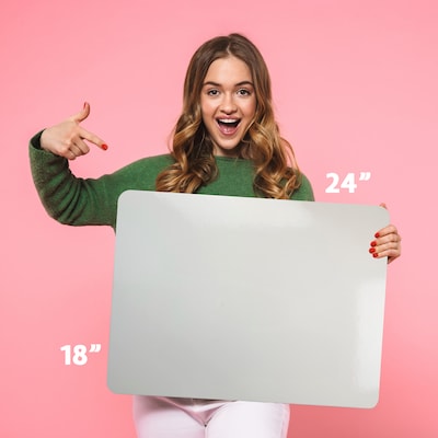 Flipside Magnetic Melamine Dry-Erase Whiteboard, 18" x 24" (10026)