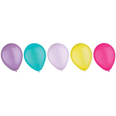 Party City Color Mix Balloons 11 Latex, Girly Brights, 15/Pack (AM111926)