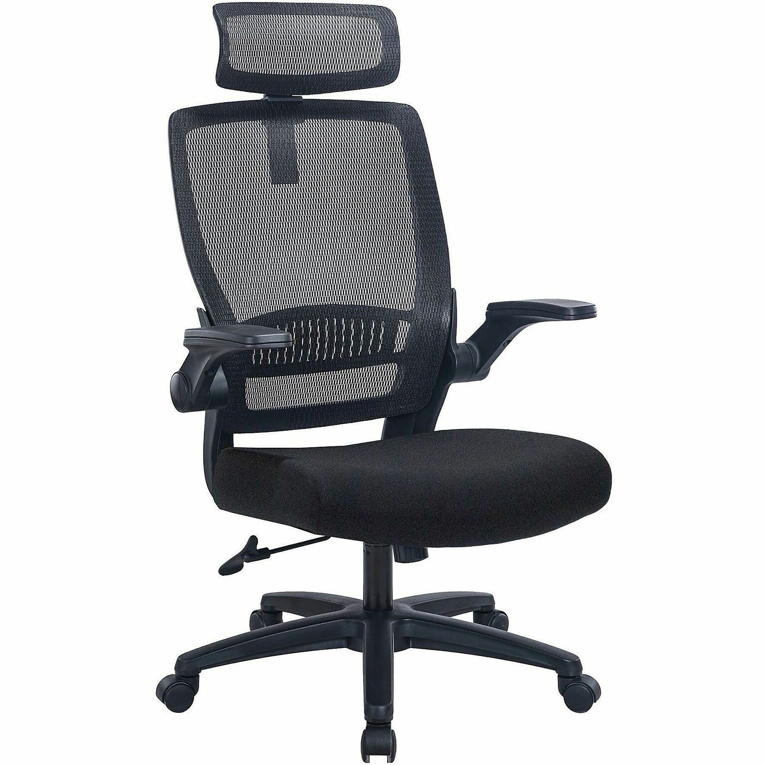 Lorell Lanser Mesh Swivel Executive Chair, Black (LLR63210)