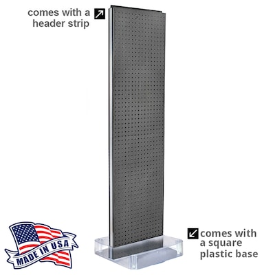 Azar Studio Base 60" x 17" Pegboard Floor Stand, Charcoal (700770-CHA-6B50)
