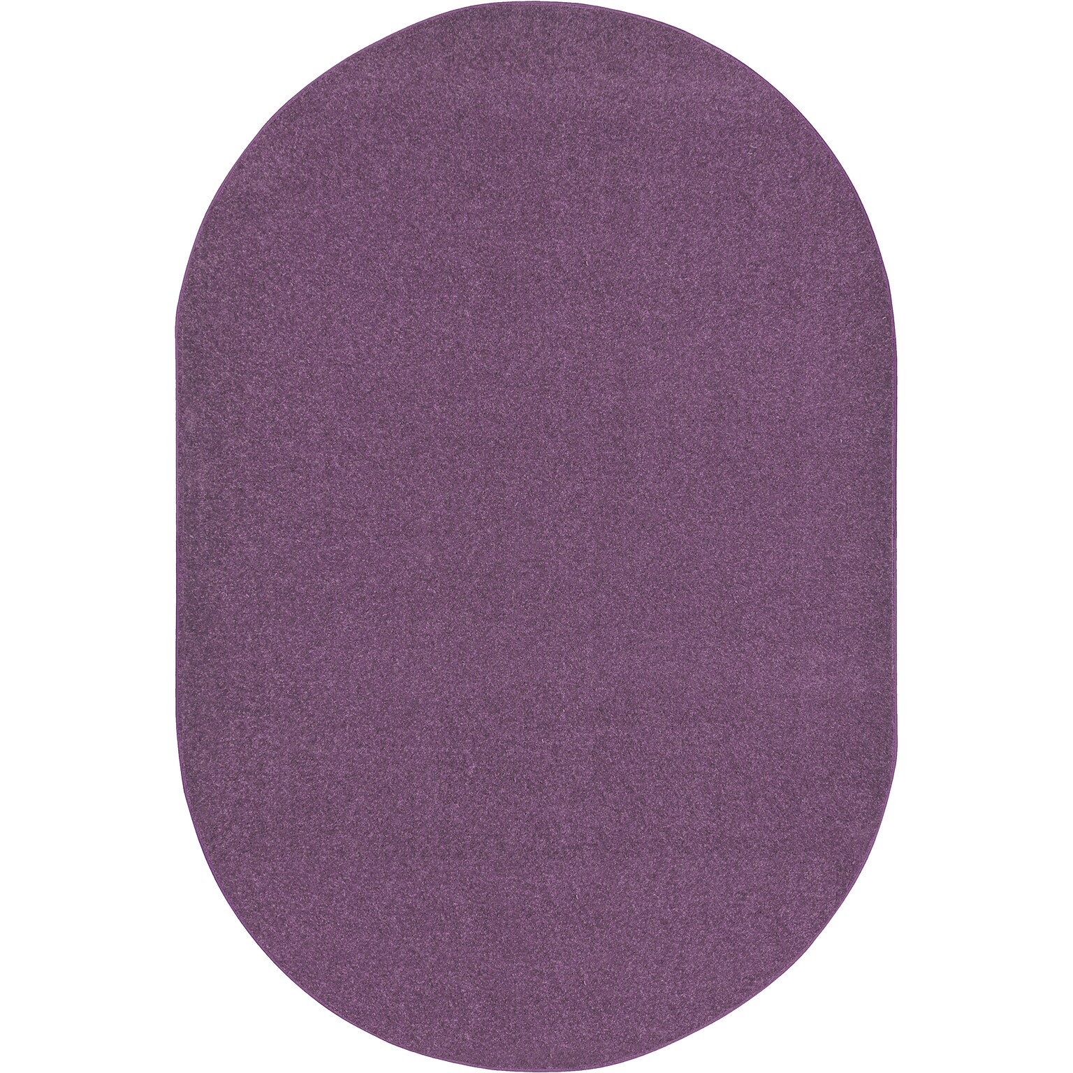 Joy Carpets Endurance Polyester 12 x 76 Oval Machine Tufted Rug, Purple (80SS-08)
