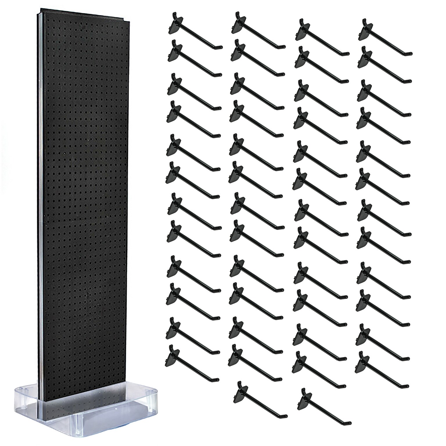 Azar Studio Base 60 x 17 Pegboard Floor Stand, Black (700770-BLK-6B50)