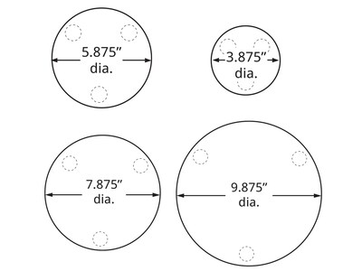 Azar Round Risers, Clear, 4-Piece Set (515307)
