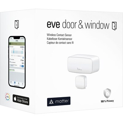 Eve Systems Eve Door & Window Programmable Smart Window/Door Sensor, White (10038002)