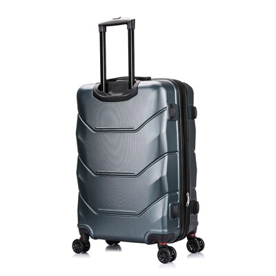 DUKAP Zonix 26" Hardside Suitcase, 4-Wheeled Spinner, TSA Checkpoint Friendly, Green (DKZON00M-GRE)