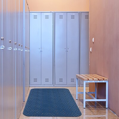 M + A Matting Wet Step Anti-Fatigue Commercial Drainage Floor Mat, 2' x 3', Blue (789123007)