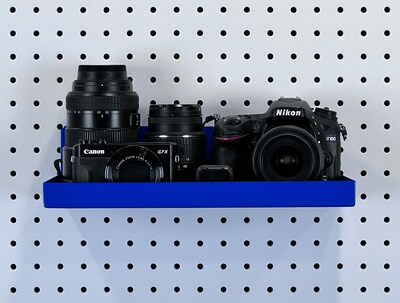 Triton Products DuraHook 12" W x 6" D Blue Steel Pegboard Shelf (76126)